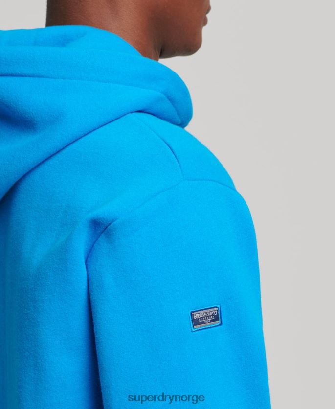 Superdry blå klær 86P46D5100 hettegenser med brodert tonal kjernelogo menn