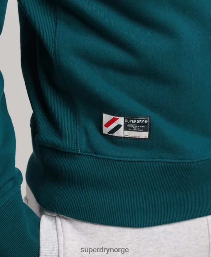 Superdry blå klær 86P46D5172 kode genser i økologisk bomull menn