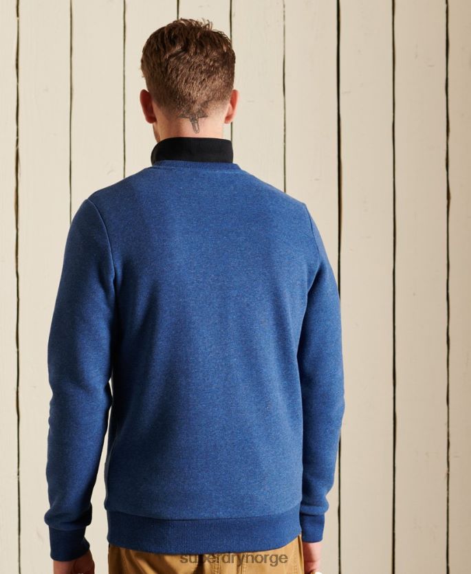 Superdry blå klær 86P46D5181 vintage logo source crew sweatshirt menn