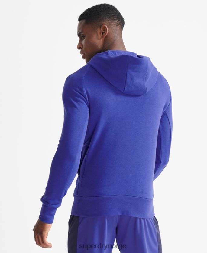 Superdry blå klær 86P46D5230 train core hettegenser menn