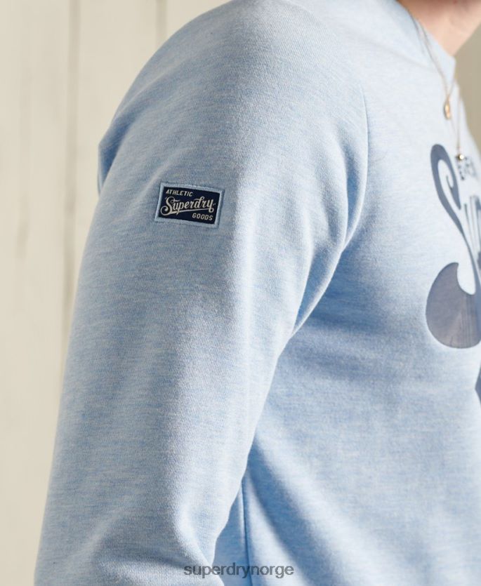 Superdry blå klær 86P46D870 collegegenser med rund hals menn
