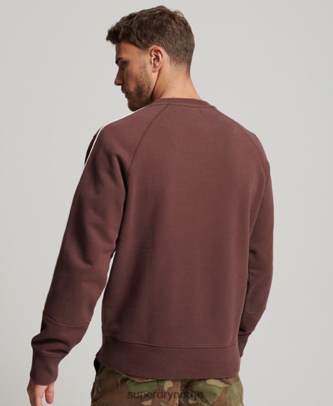 Superdry brun klær 86P46D117 code heritage crew sweatshirt menn