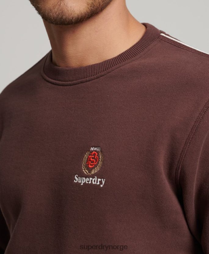 Superdry brun klær 86P46D117 code heritage crew sweatshirt menn