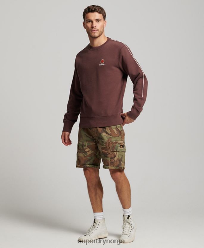Superdry brun klær 86P46D117 code heritage crew sweatshirt menn