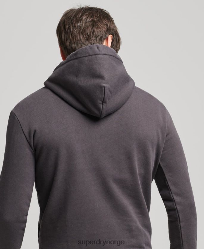 Superdry brun klær 86P46D5028 vintage downtown script hettegenser menn