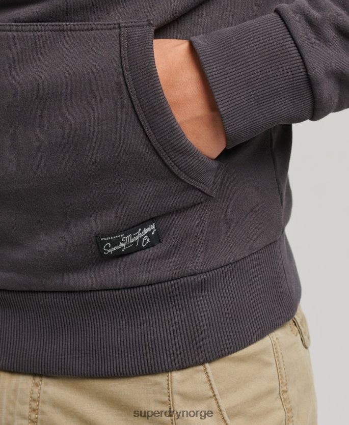 Superdry brun klær 86P46D5028 vintage downtown script hettegenser menn