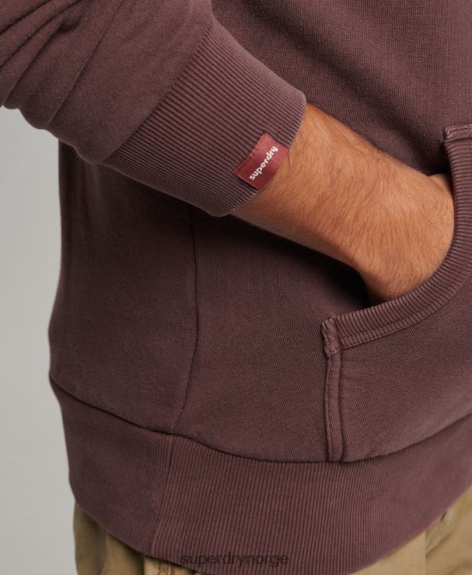 Superdry brun klær 86P46D588 neon hettegenser med vintage logo menn