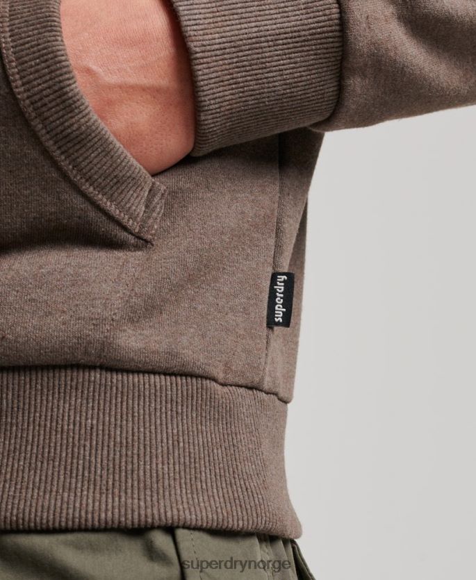 Superdry brun klær 86P46D688 flott utendørs hettegenser menn