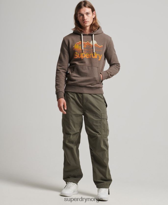 Superdry brun klær 86P46D688 flott utendørs hettegenser menn