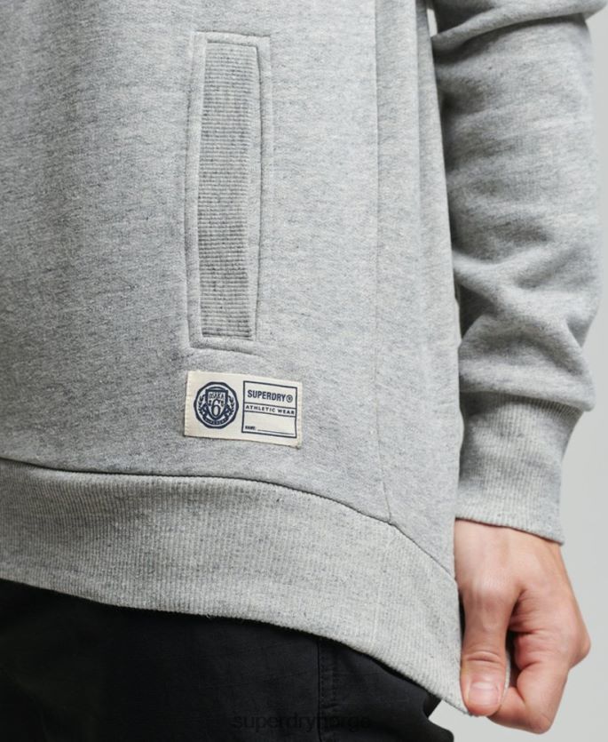 Superdry grå klær 86P46D5001 vintage atletisk henley sweatshirt menn