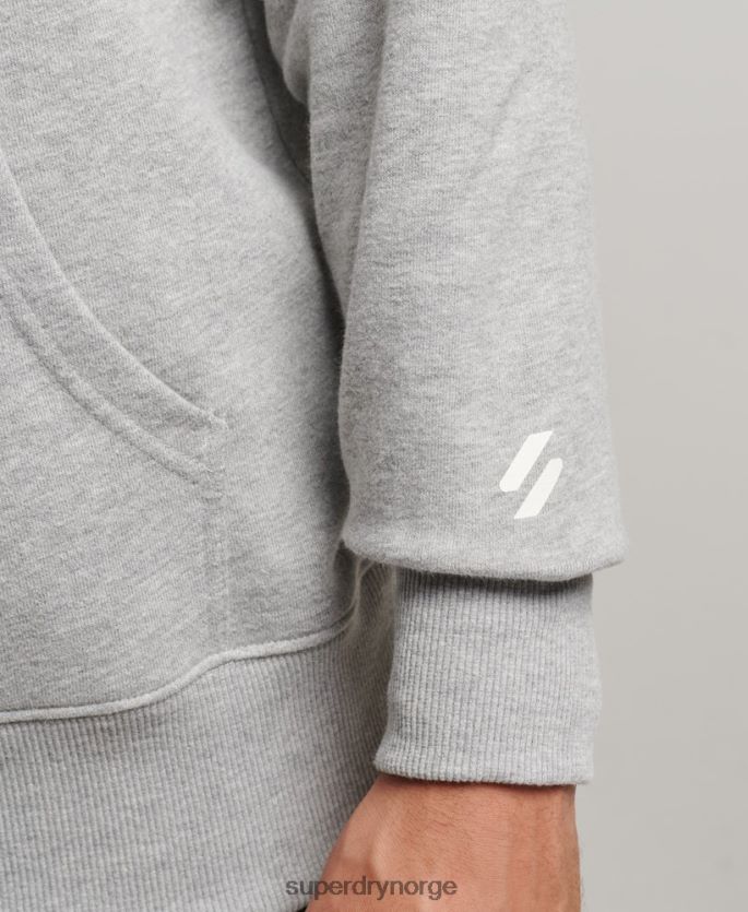 Superdry grå klær 86P46D5007 code core sport hettegenser menn