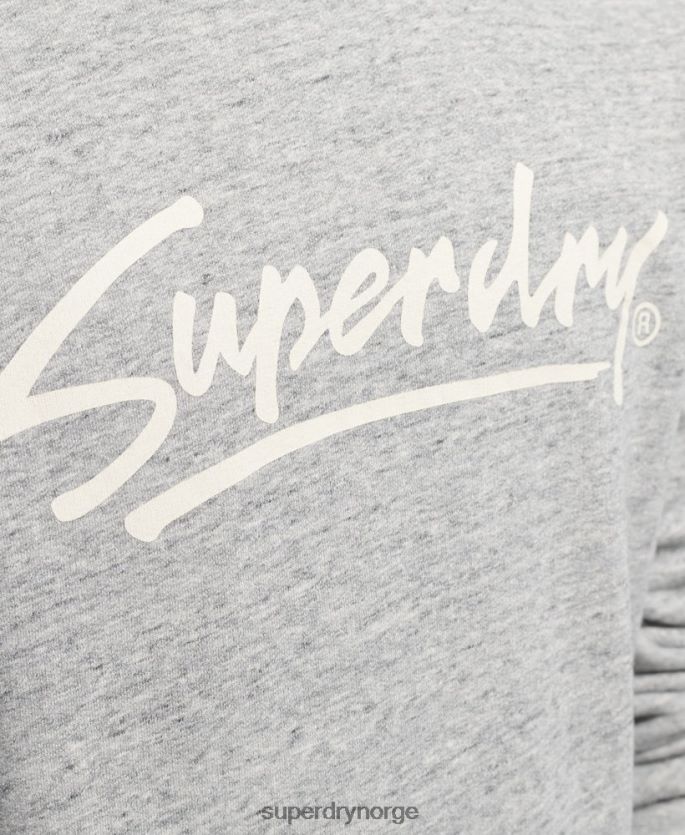 Superdry grå klær 86P46D5019 vintage downtown script crew sweatshirt menn