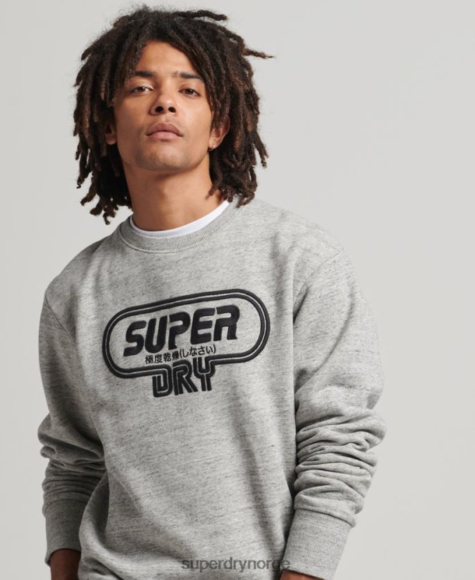 Superdry grå klær 86P46D5058 vintage spill på 90-talls logogenser menn