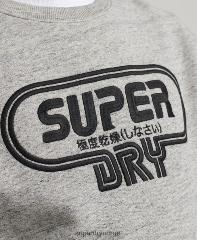Superdry grå klær 86P46D5058 vintage spill på 90-talls logogenser menn