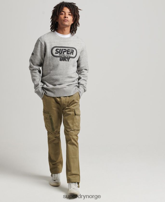 Superdry grå klær 86P46D5058 vintage spill på 90-talls logogenser menn