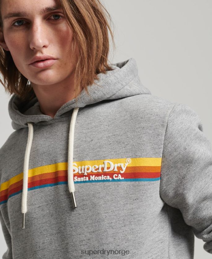 Superdry grå klær 86P46D505 vintage venue hettegenser menn