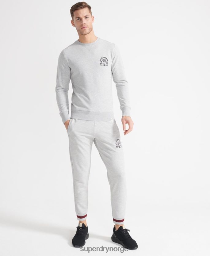 Superdry grå klær 86P46D5064 treningsgenser for mannskap på boksinggård menn