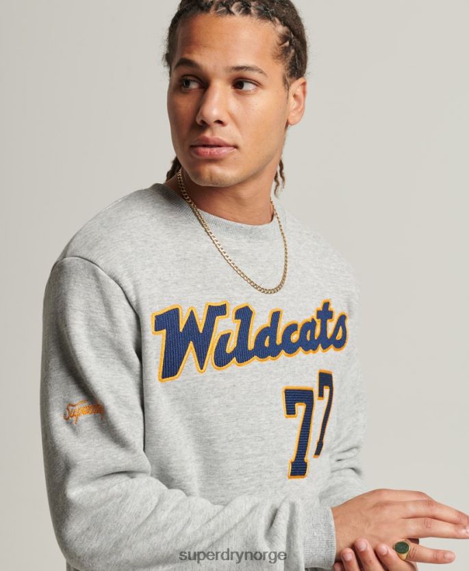 Superdry grå klær 86P46D5078 vintage collegiate crew sweatshirt menn