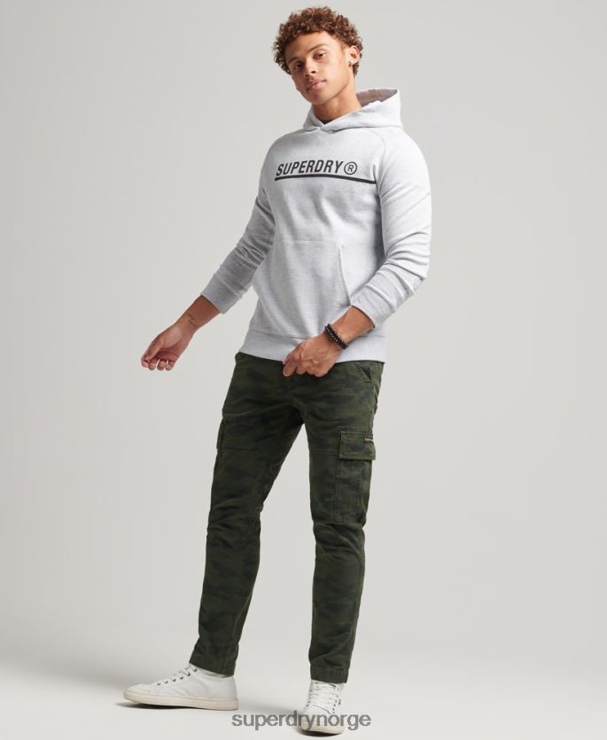 Superdry grå klær 86P46D5103 kode tech grafisk hettegenser menn
