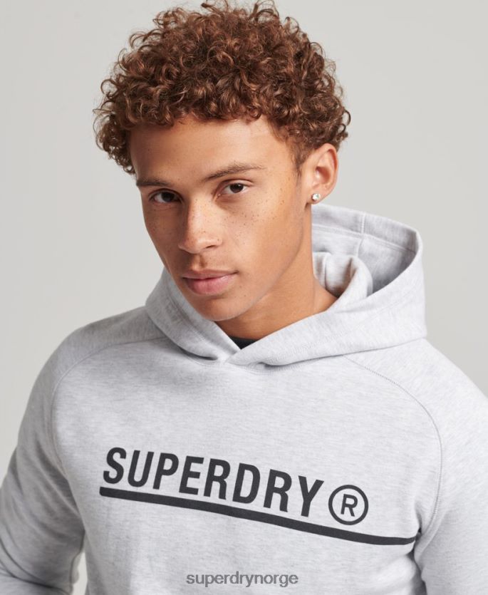 Superdry grå klær 86P46D5103 kode tech grafisk hettegenser menn