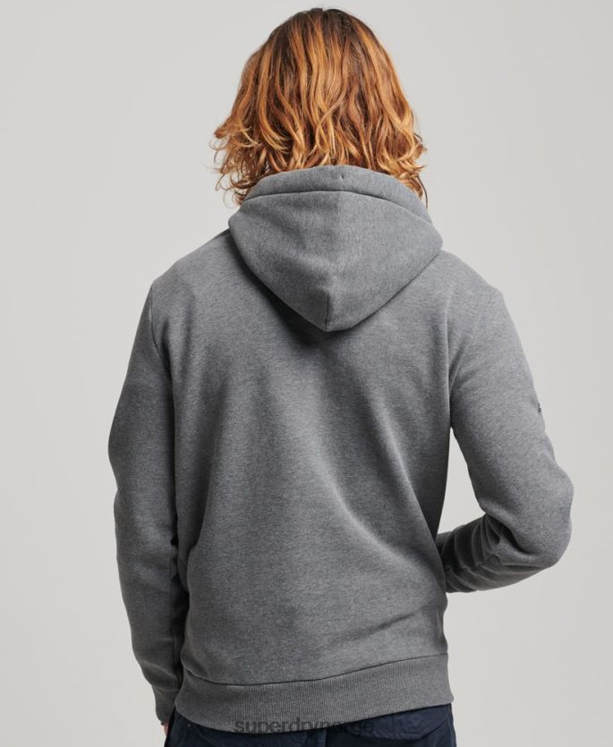 Superdry grå klær 86P46D5158 stylet og laget hettegenser menn