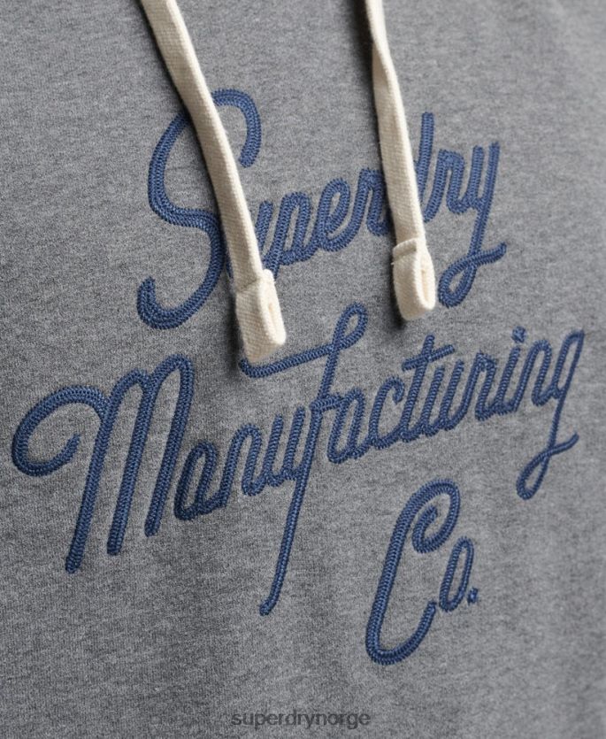 Superdry grå klær 86P46D5158 stylet og laget hettegenser menn