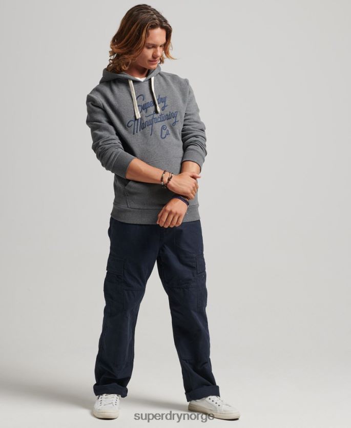 Superdry grå klær 86P46D5158 stylet og laget hettegenser menn