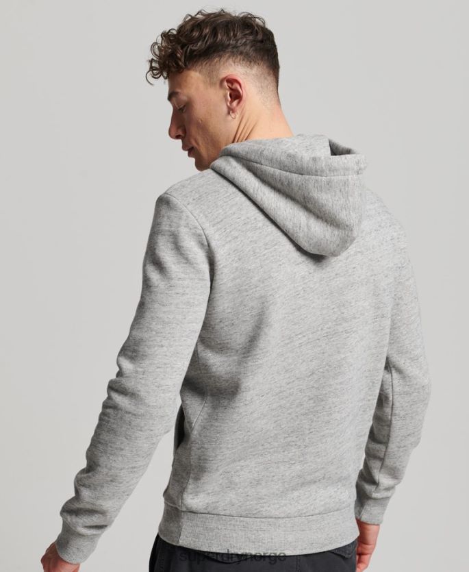 Superdry grå klær 86P46D515 vintage logo-fortelling hettegenser menn