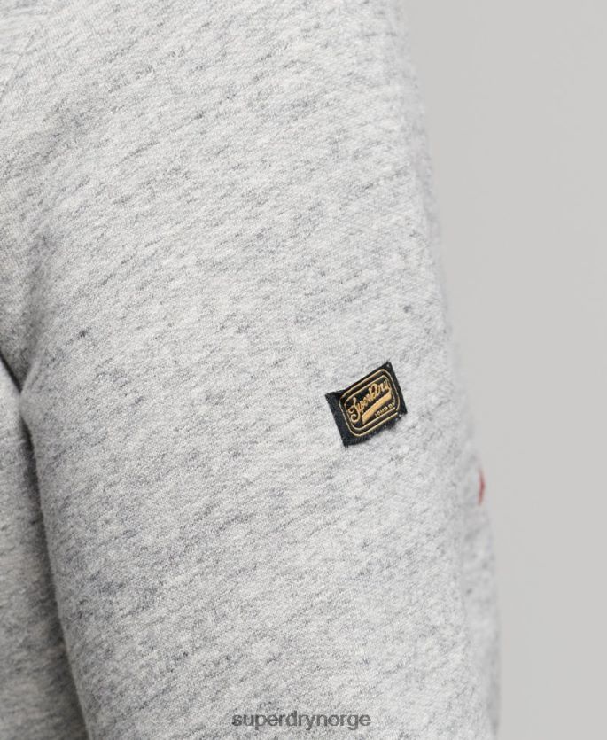 Superdry grå klær 86P46D515 vintage logo-fortelling hettegenser menn