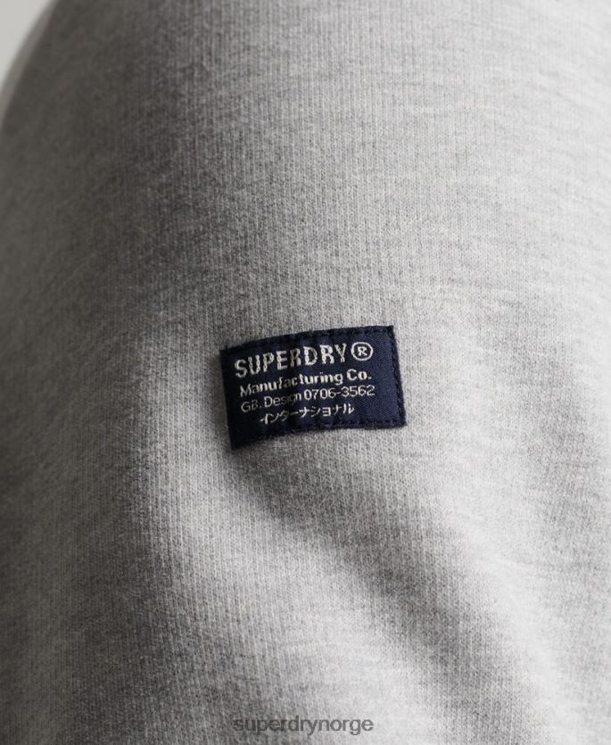 Superdry grå klær 86P46D5179 bedriftslogo marl crew sweatshirt menn