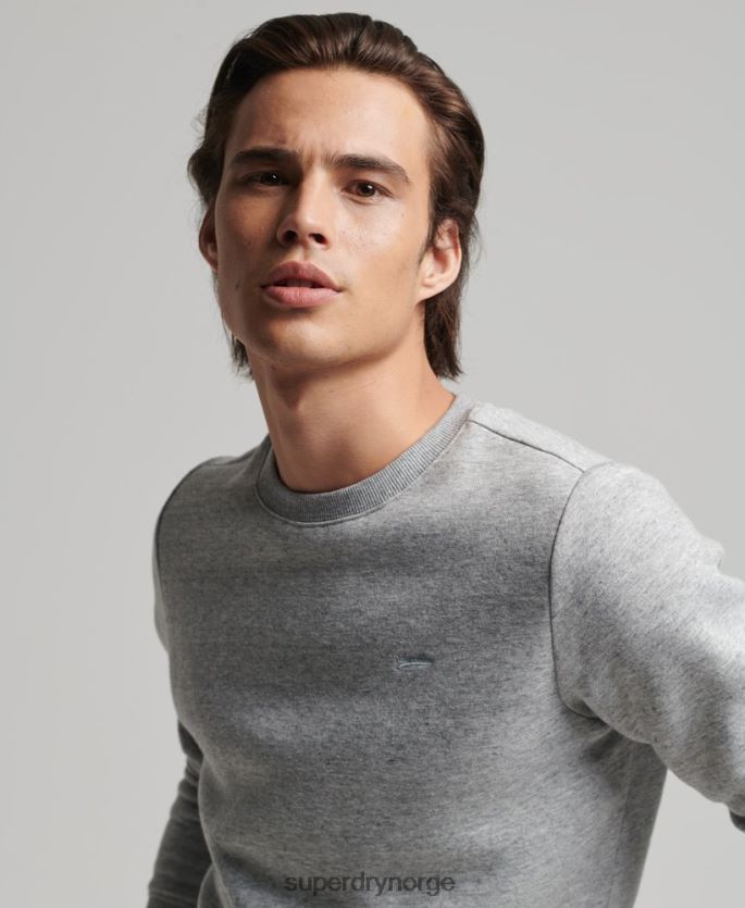 Superdry grå klær 86P46D528 vintage sweatshirt med logobesetning i økologisk bomull menn