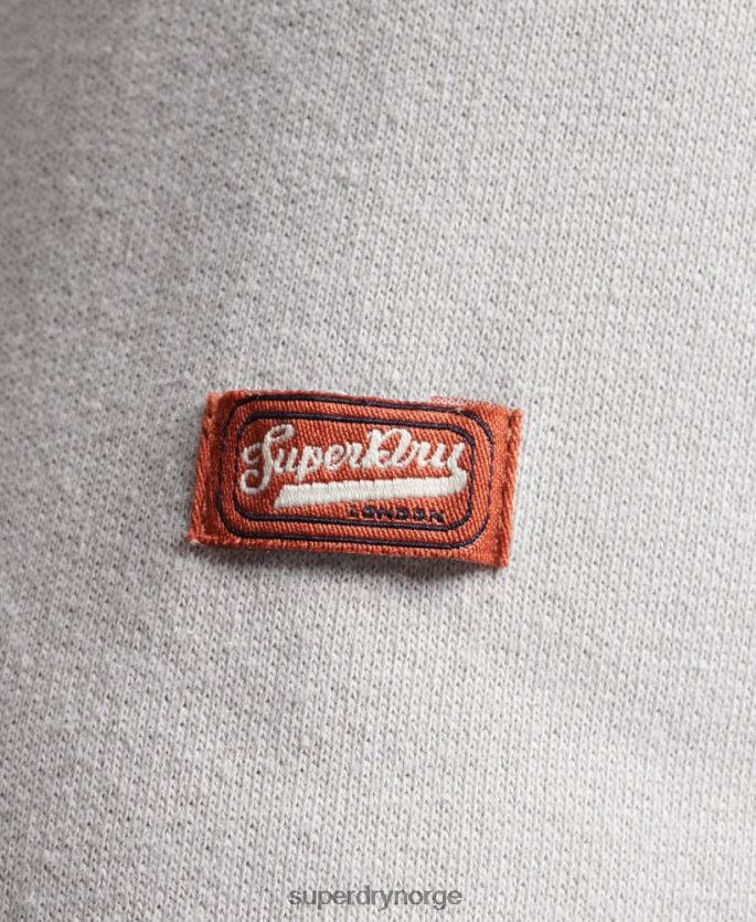 Superdry grå klær 86P46D531 klassisk hettegenser med vintage kjernelogo menn