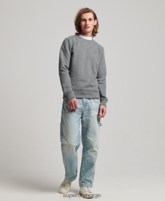 Superdry grå klær 86P46D532 vintage logo brodert crew sweatshirt menn