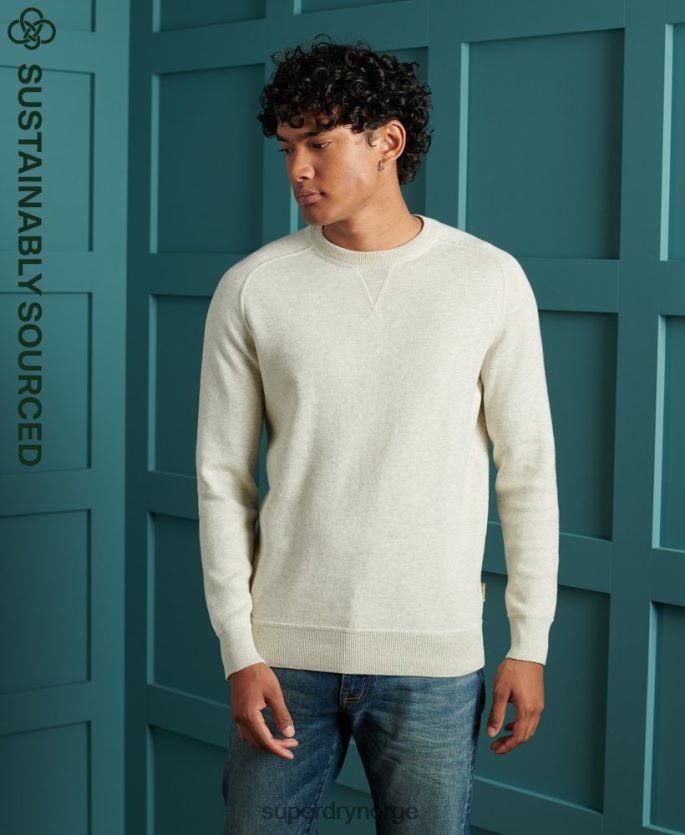 Superdry grå klær 86P46D5344 essensiell bomullsgenser menn