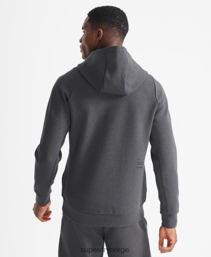 Superdry grå klær 86P46D5376 train performance hettegenser menn