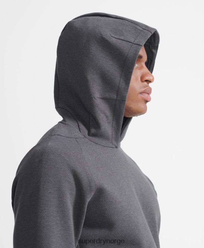Superdry grå klær 86P46D5376 train performance hettegenser menn