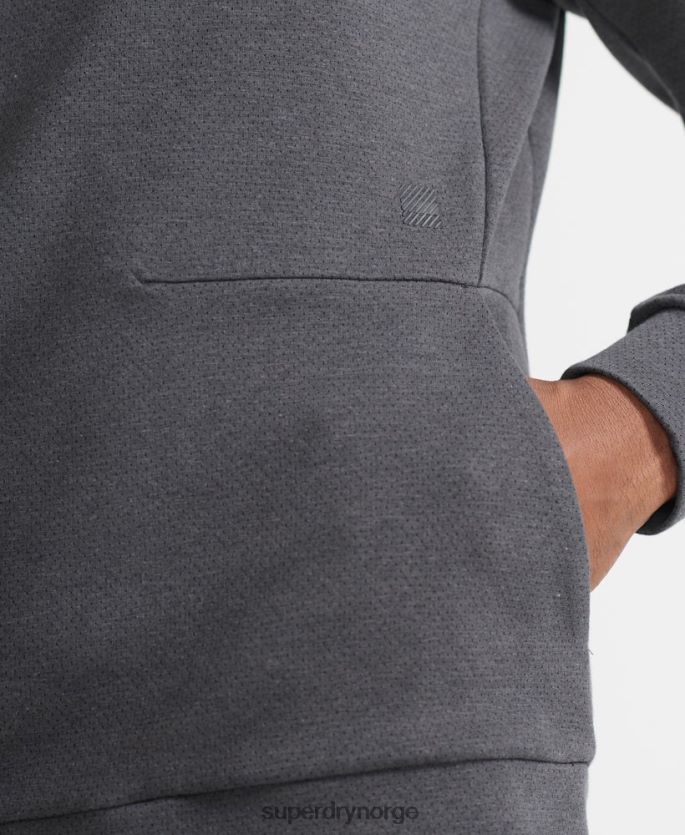 Superdry grå klær 86P46D5376 train performance hettegenser menn