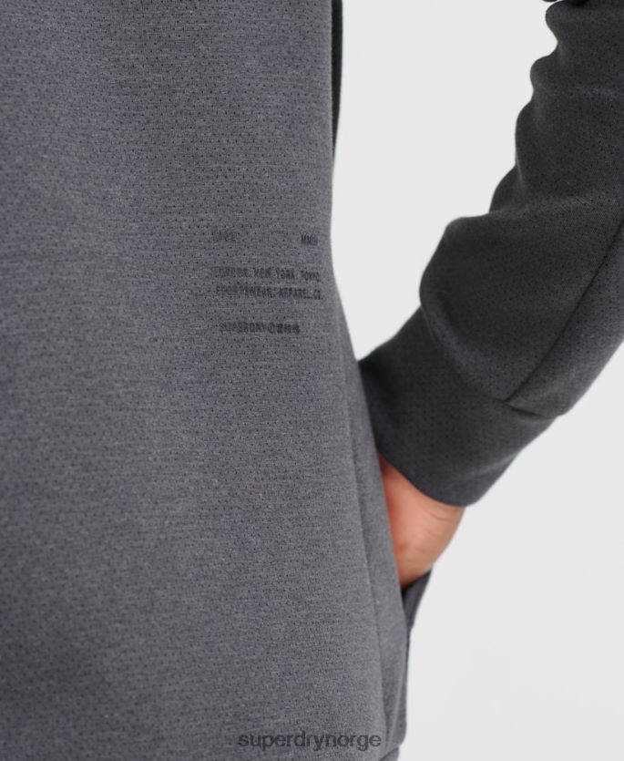 Superdry grå klær 86P46D5376 train performance hettegenser menn