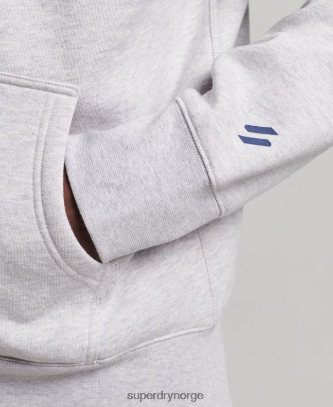 Superdry grå klær 86P46D543 kode sportsklær hettegenser med glidelås menn