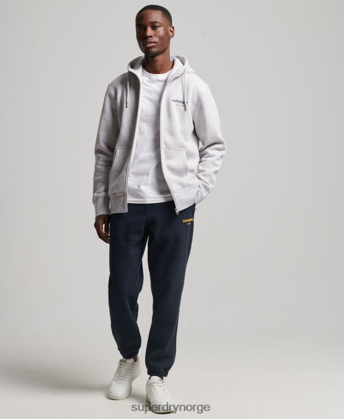 Superdry grå klær 86P46D543 kode sportsklær hettegenser med glidelås menn