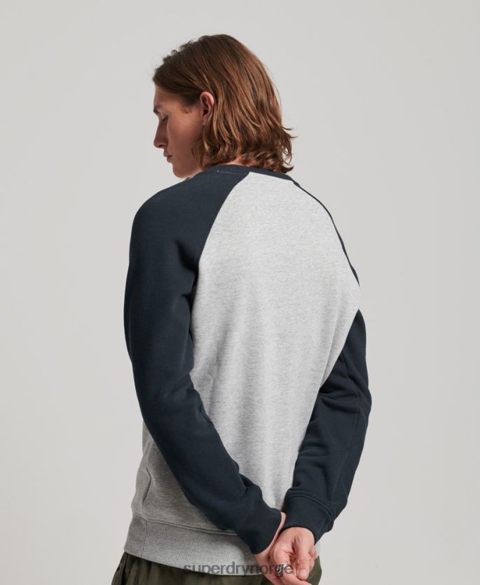 Superdry grå klær 86P46D555 genser for baseballmannskap menn