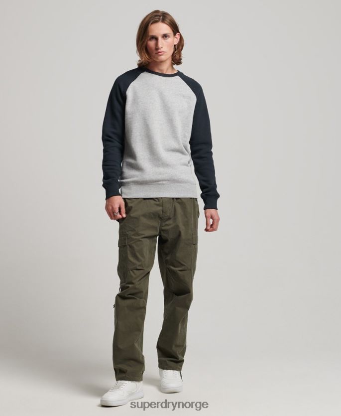 Superdry grå klær 86P46D555 genser for baseballmannskap menn
