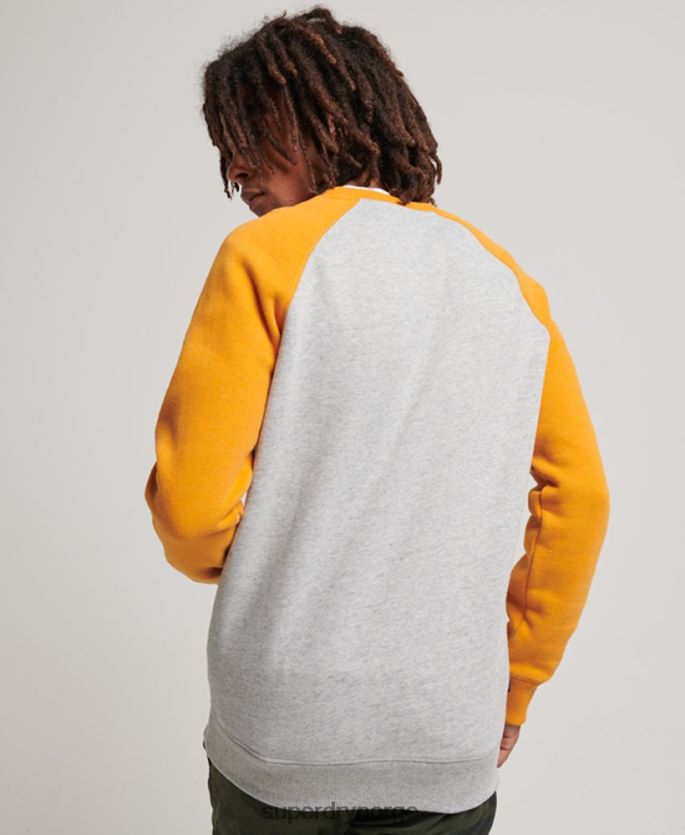 Superdry grå klær 86P46D564 genser for baseballmannskap menn