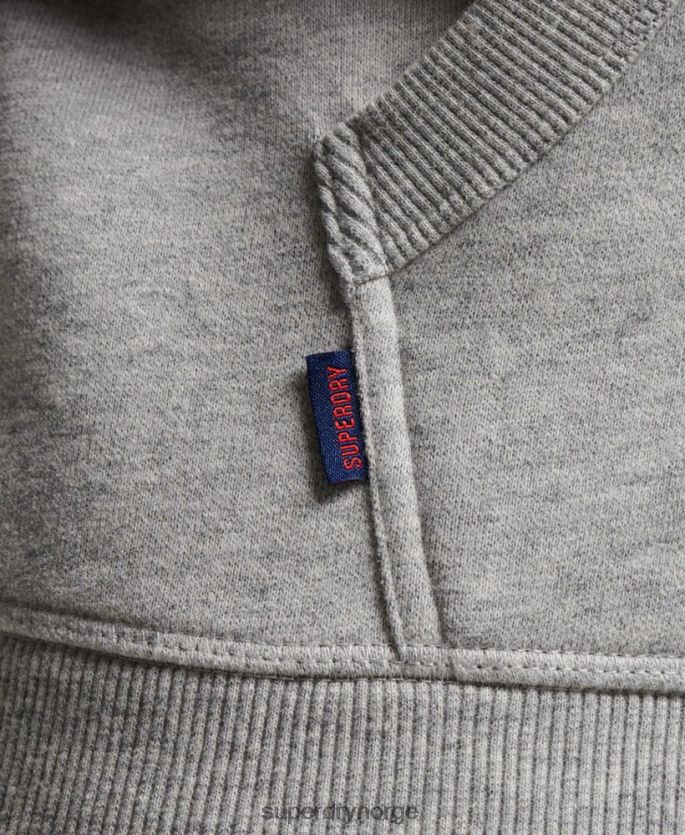Superdry grå klær 86P46D689 vintage logo baseball hettegenser menn