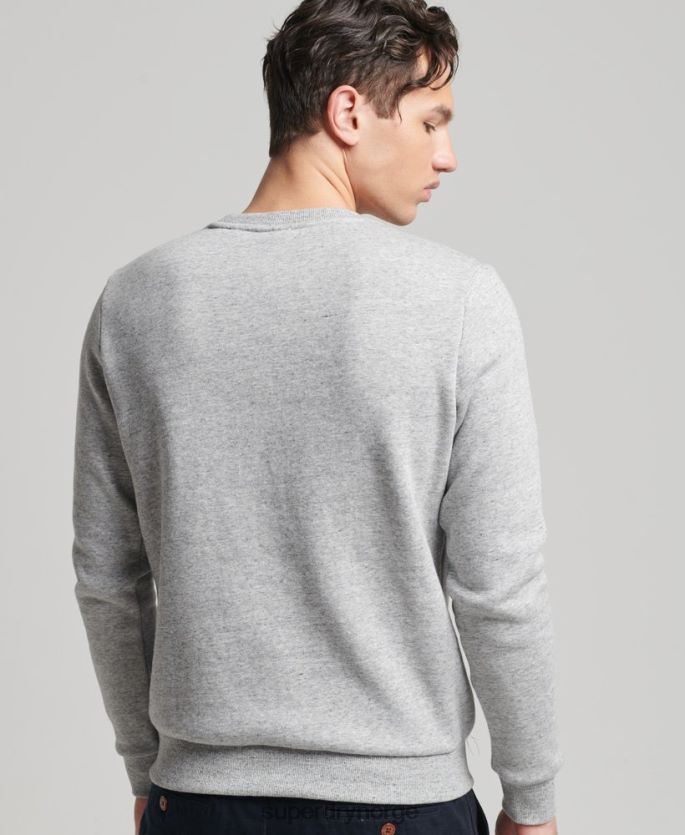 Superdry grå klær 86P46D742 vintage logo interesse crew sweatshirt menn