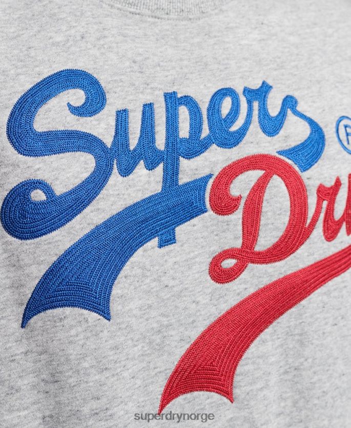 Superdry grå klær 86P46D742 vintage logo interesse crew sweatshirt menn