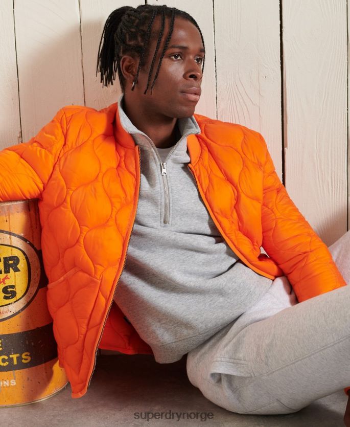 Superdry grå klær 86P46D779 vintage logo brodert henley sweatshirt med glidelås menn