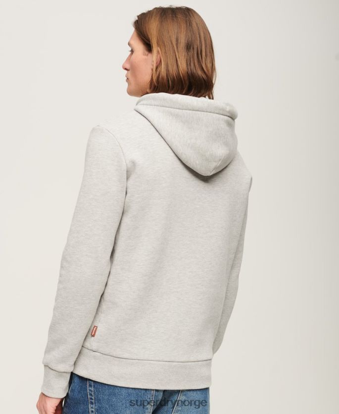Superdry grå klær 86P46D855 vintage logo-fortelling hettegenser menn