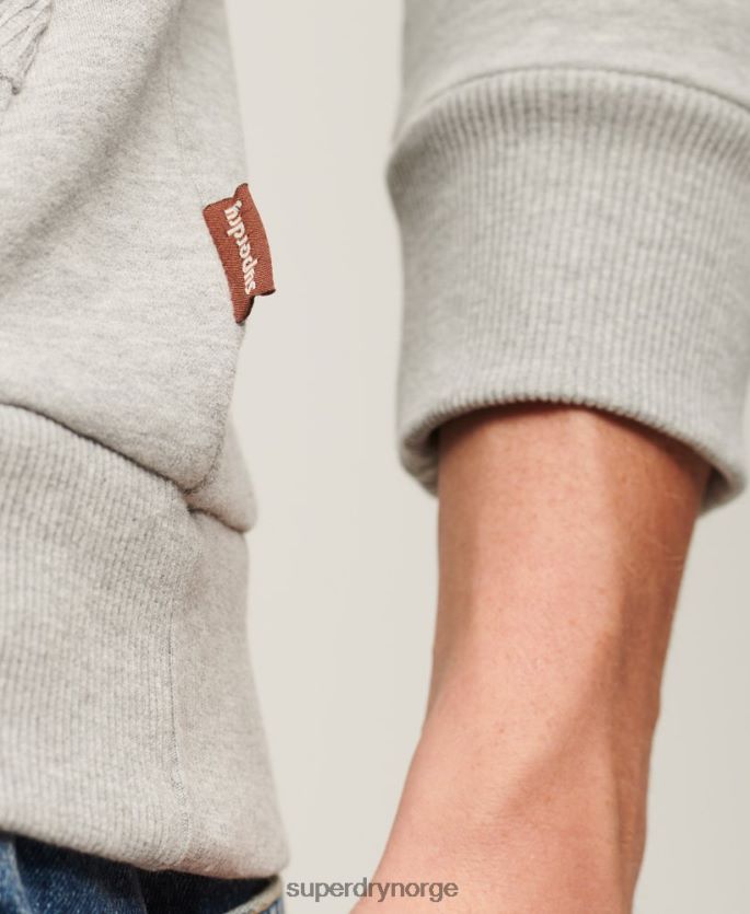 Superdry grå klær 86P46D855 vintage logo-fortelling hettegenser menn