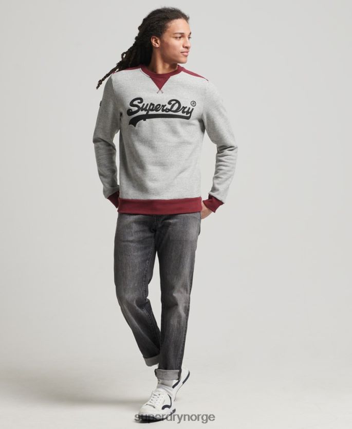 Superdry grå klær 86P46D858 vintage logo collage mannskap menn